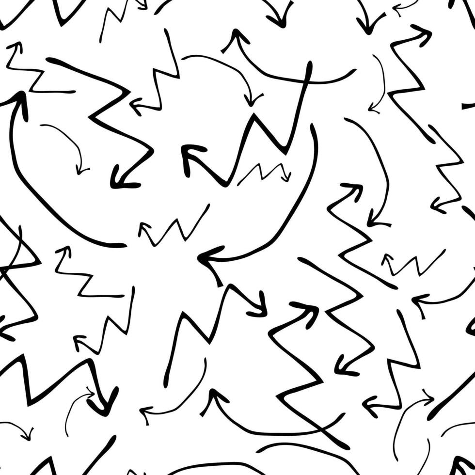 Seamless pattern with doodle arrows vector