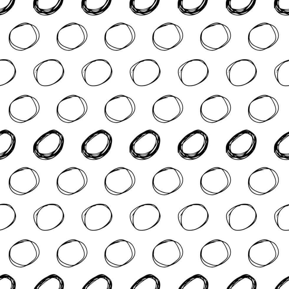 Seamless pattern with sketch circles shape vector