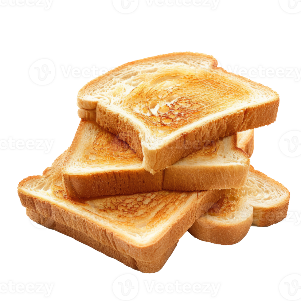 Slices of golden toasted bread. Classic breakfast food png