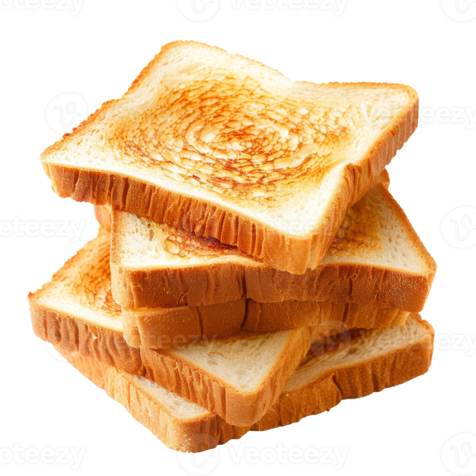 Slices of golden toasted bread. Classic breakfast food png