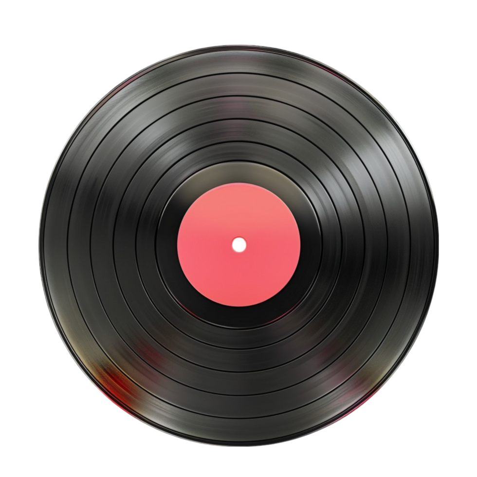 Vinyl record Isolated on Transparent background AI-Generative png