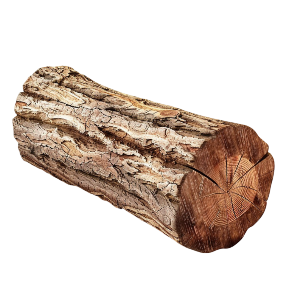 Wooden log display on Transparent background AI-Generative png