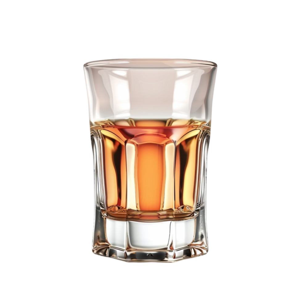 Glass of Whiskey on Transparent background AI-Generative png