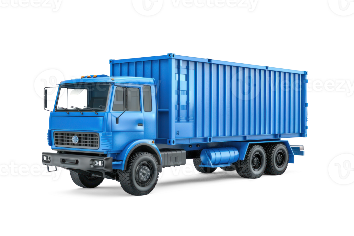 a blue truck on transparent background png