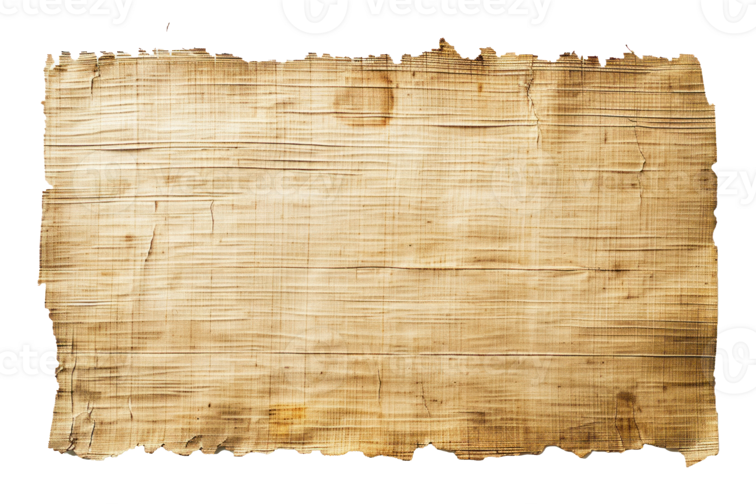 an old parchment paper on a transparent background png