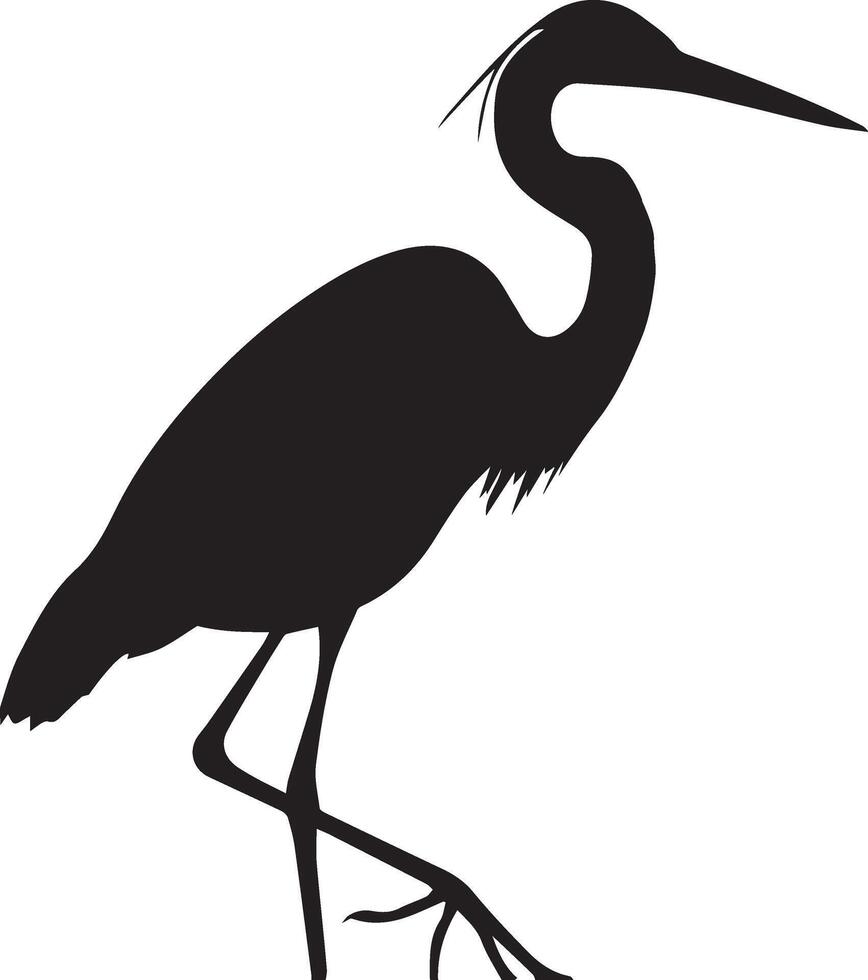 heron silhouette free image vector