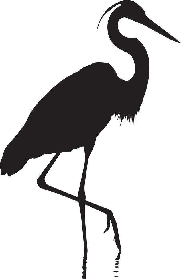 heron bird quotes silhouette vector