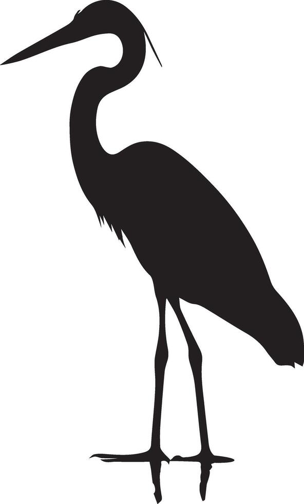 heron silhouette free vector