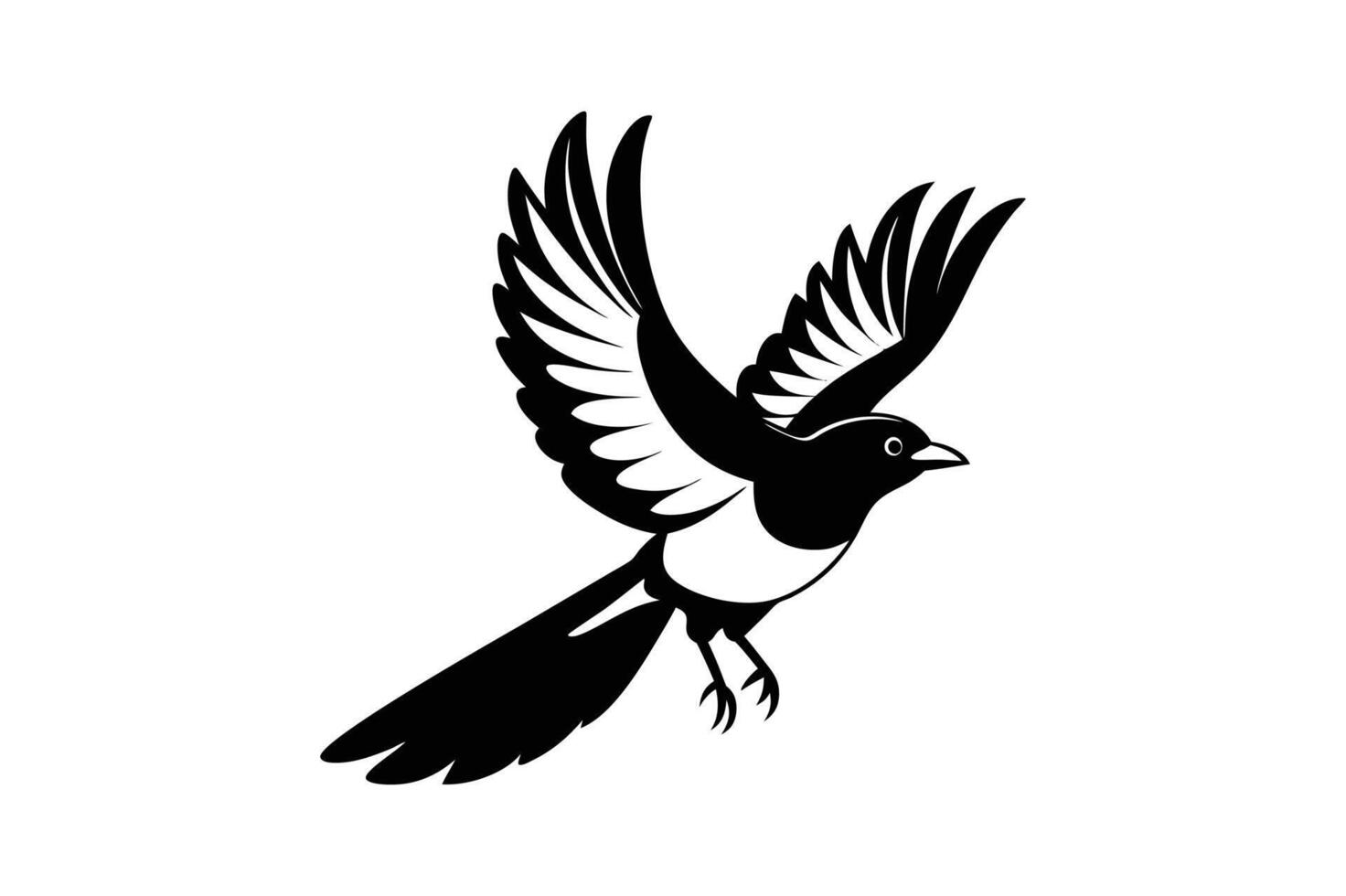 Bird art cartoon, clipart, and line art design for printables vector