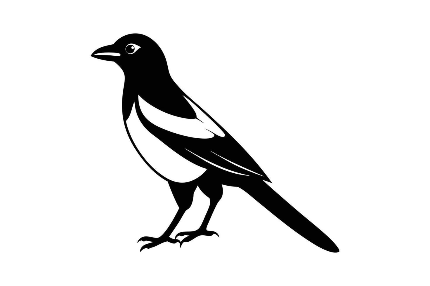 Bird art cartoon, clipart, and line art design for printables vector