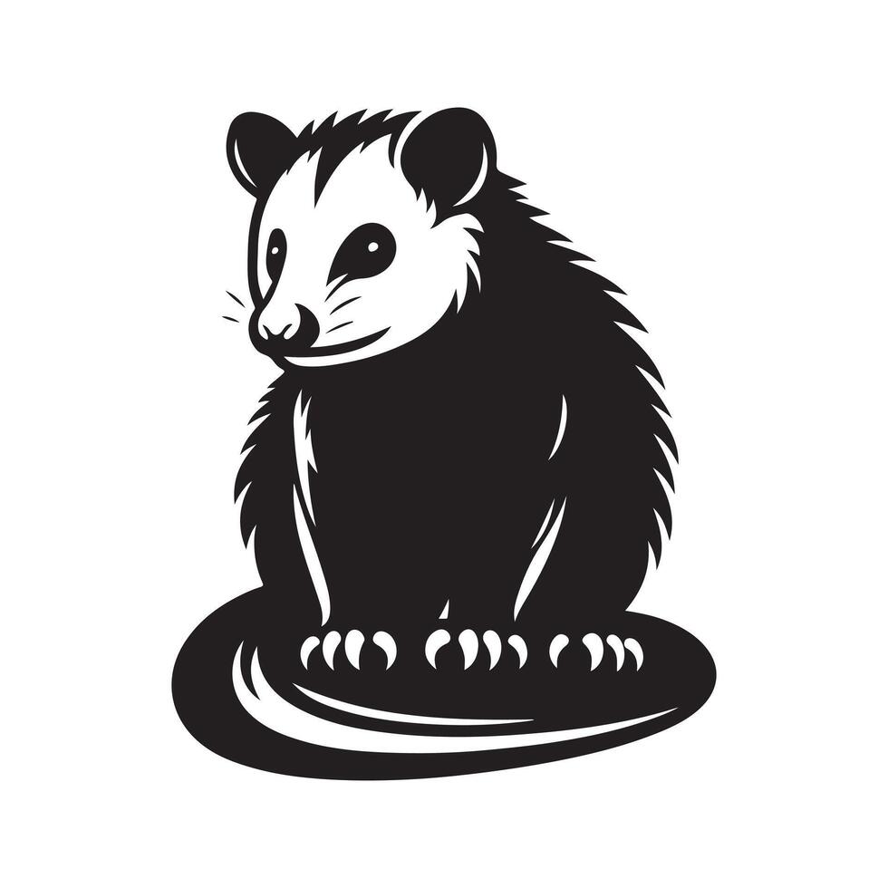 Possum silhouette vectors illustration