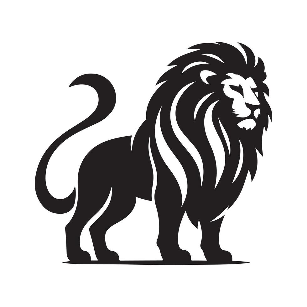 Lion silhouette vectors illustration