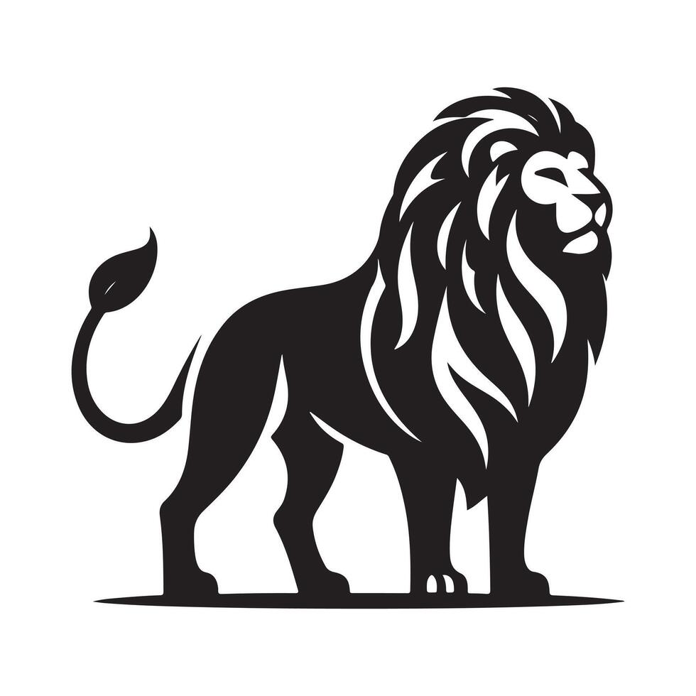 Lion silhouette vectors illustration