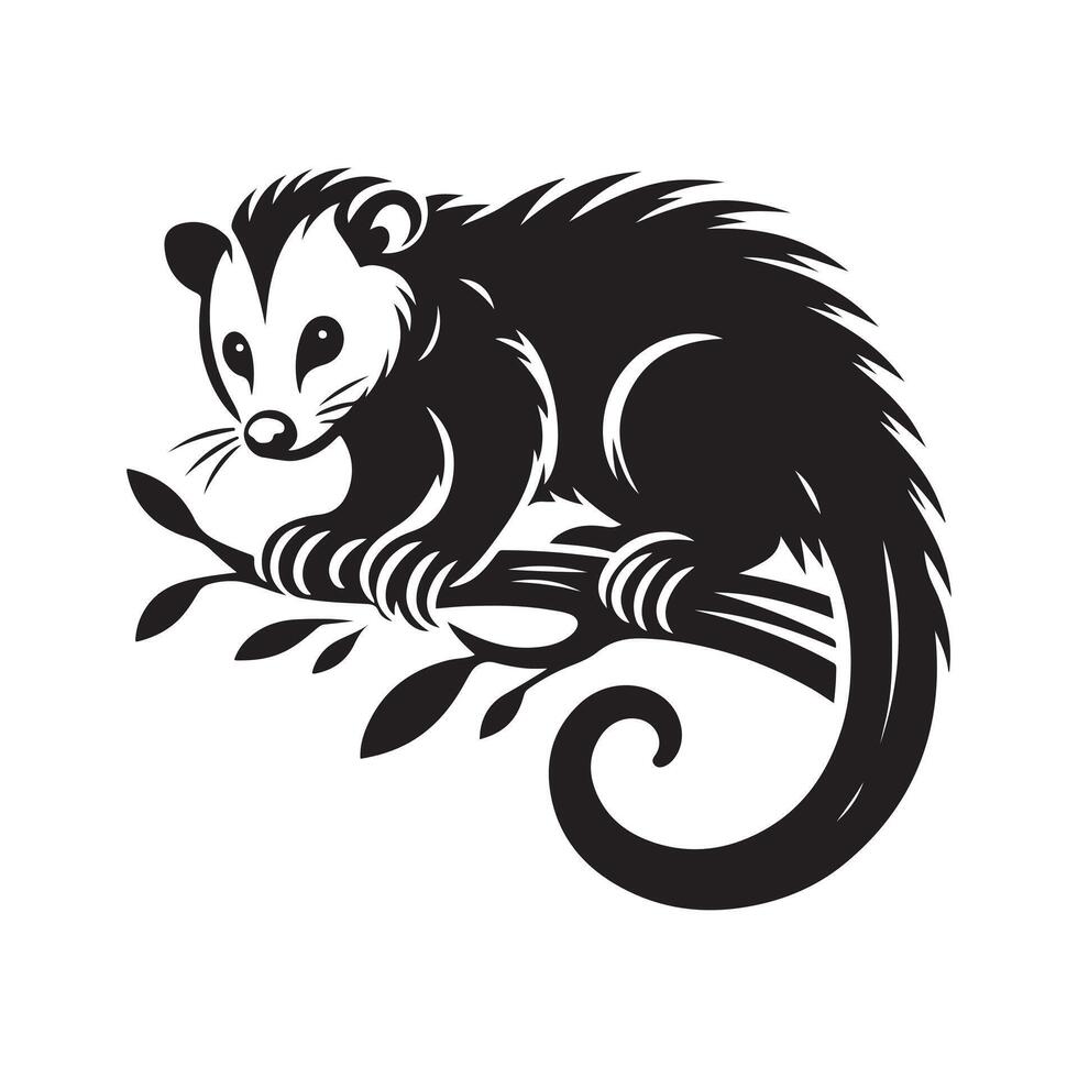 Possum silhouette vectors illustration