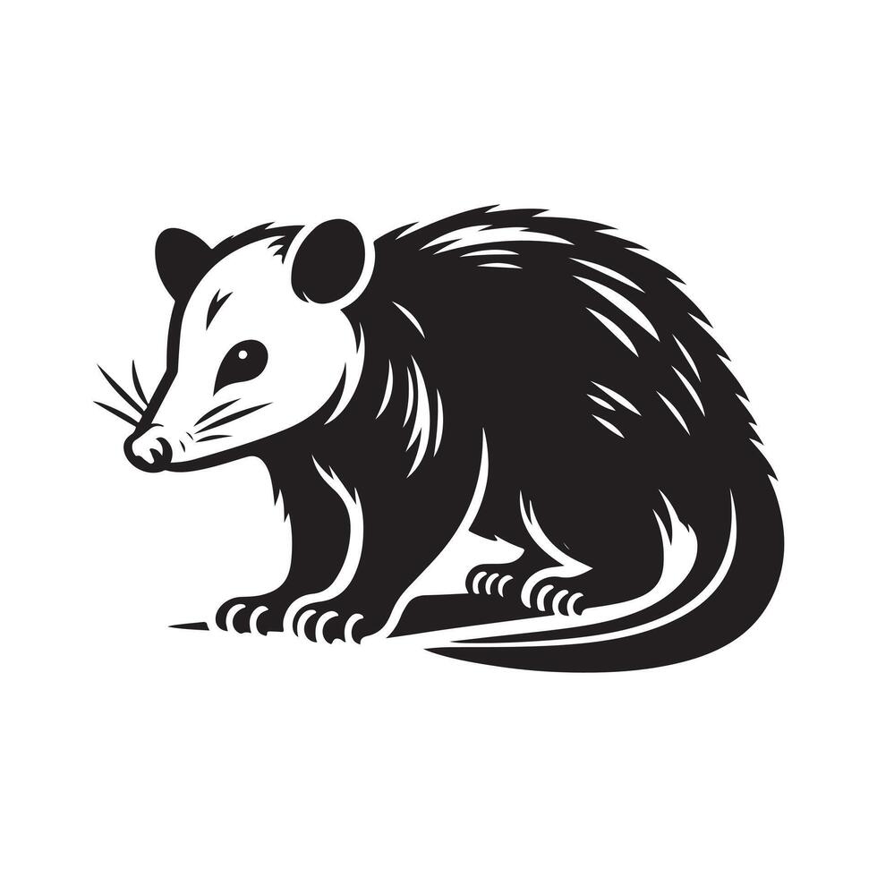 Possum silhouette vectors illustration