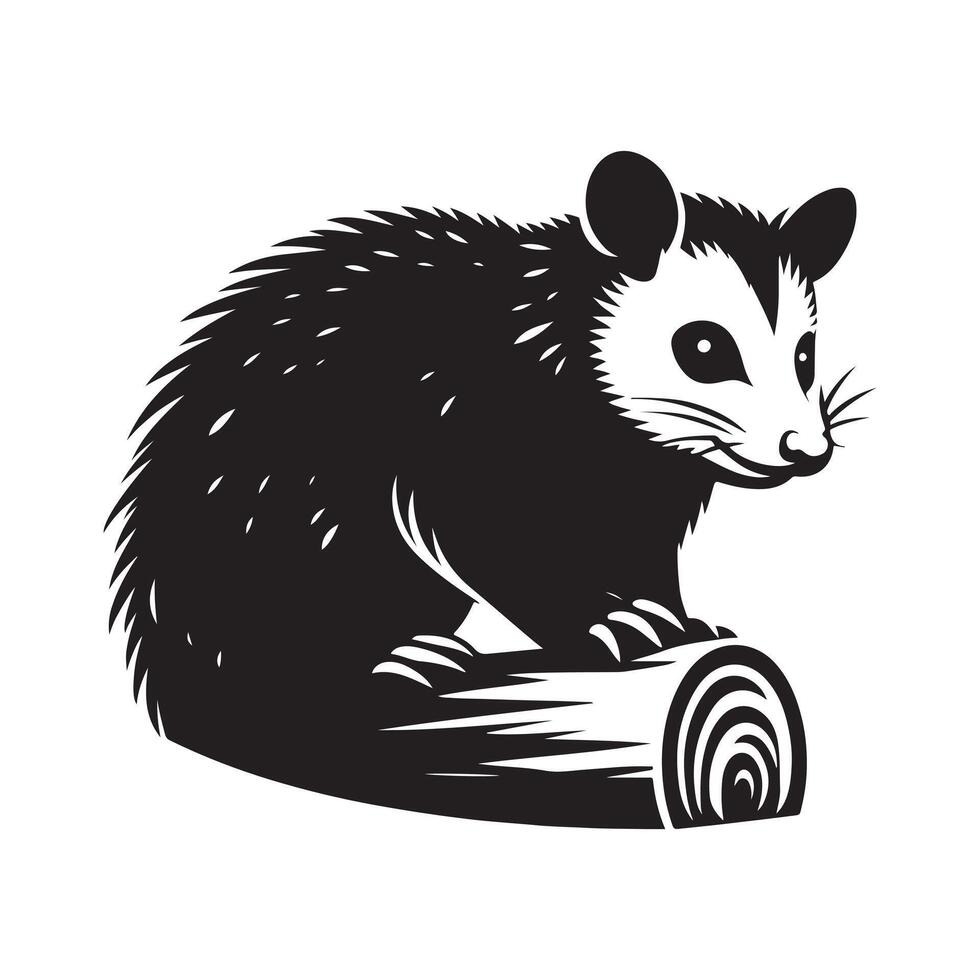 Possum silhouette vectors illustration