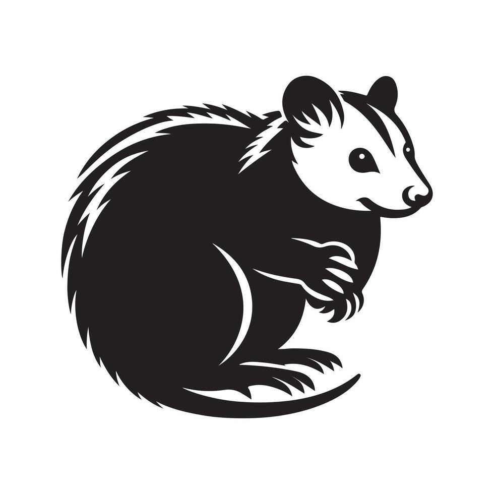 Possum silhouette vectors illustration