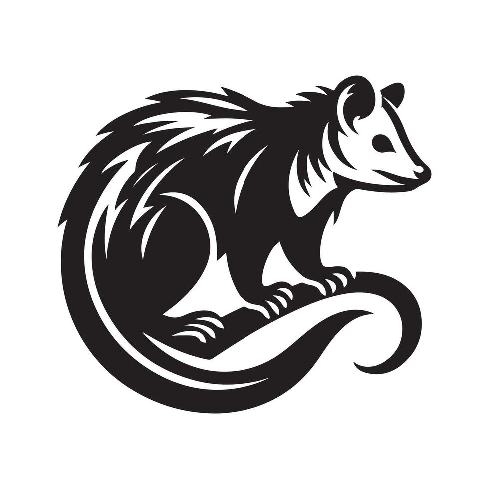 Possum silhouette vectors illustration