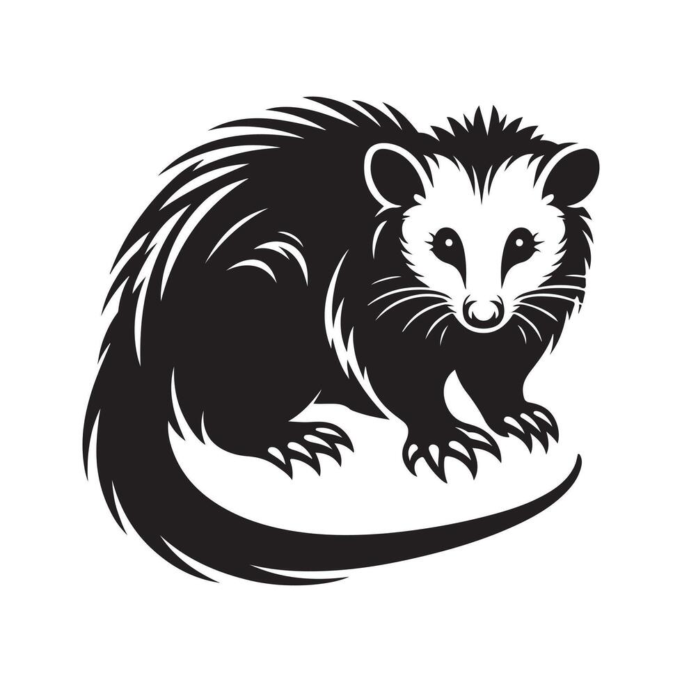 Possum silhouette vectors illustration
