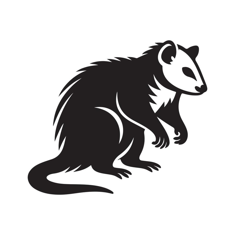 Possum silhouette vectors illustration