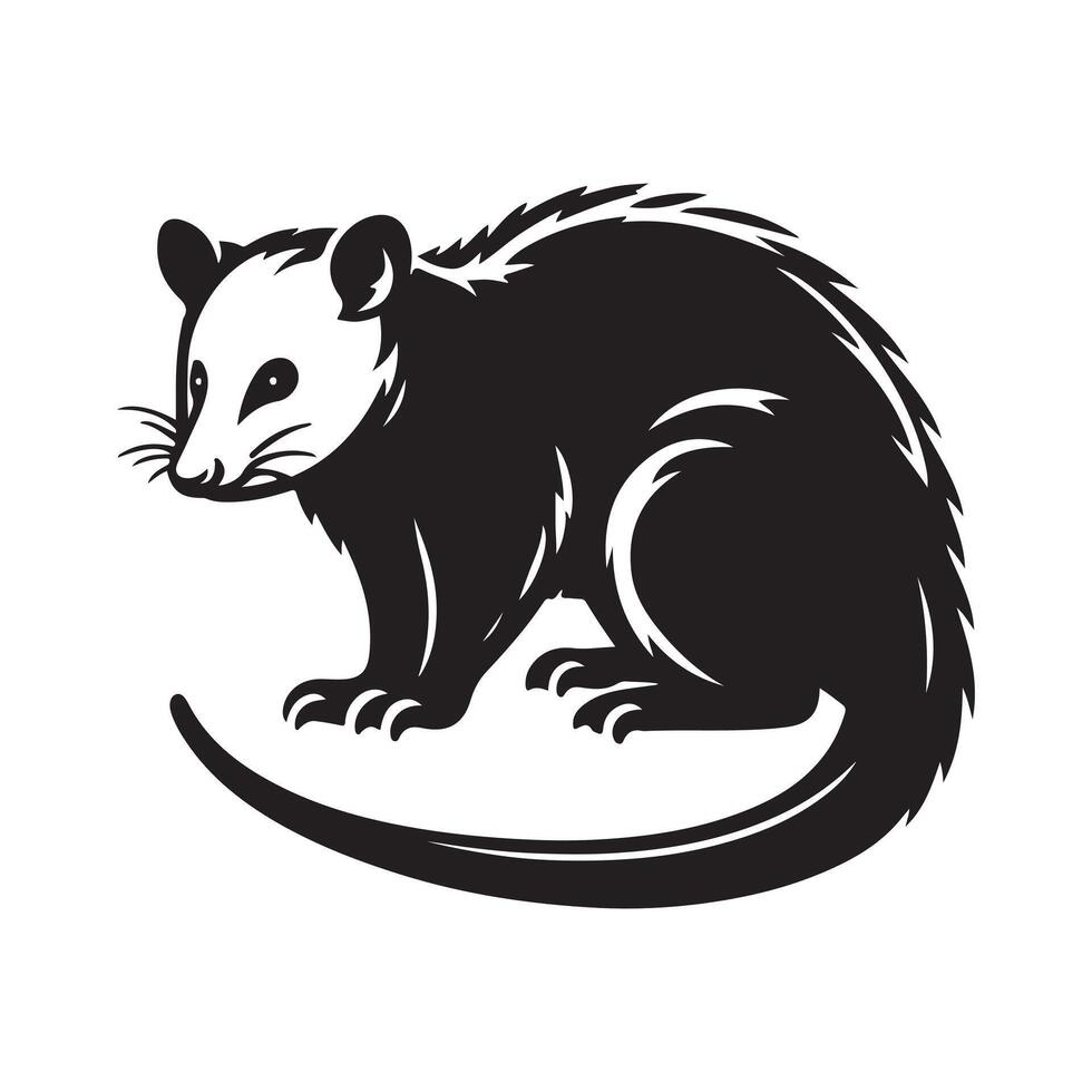 Possum silhouette vectors illustration