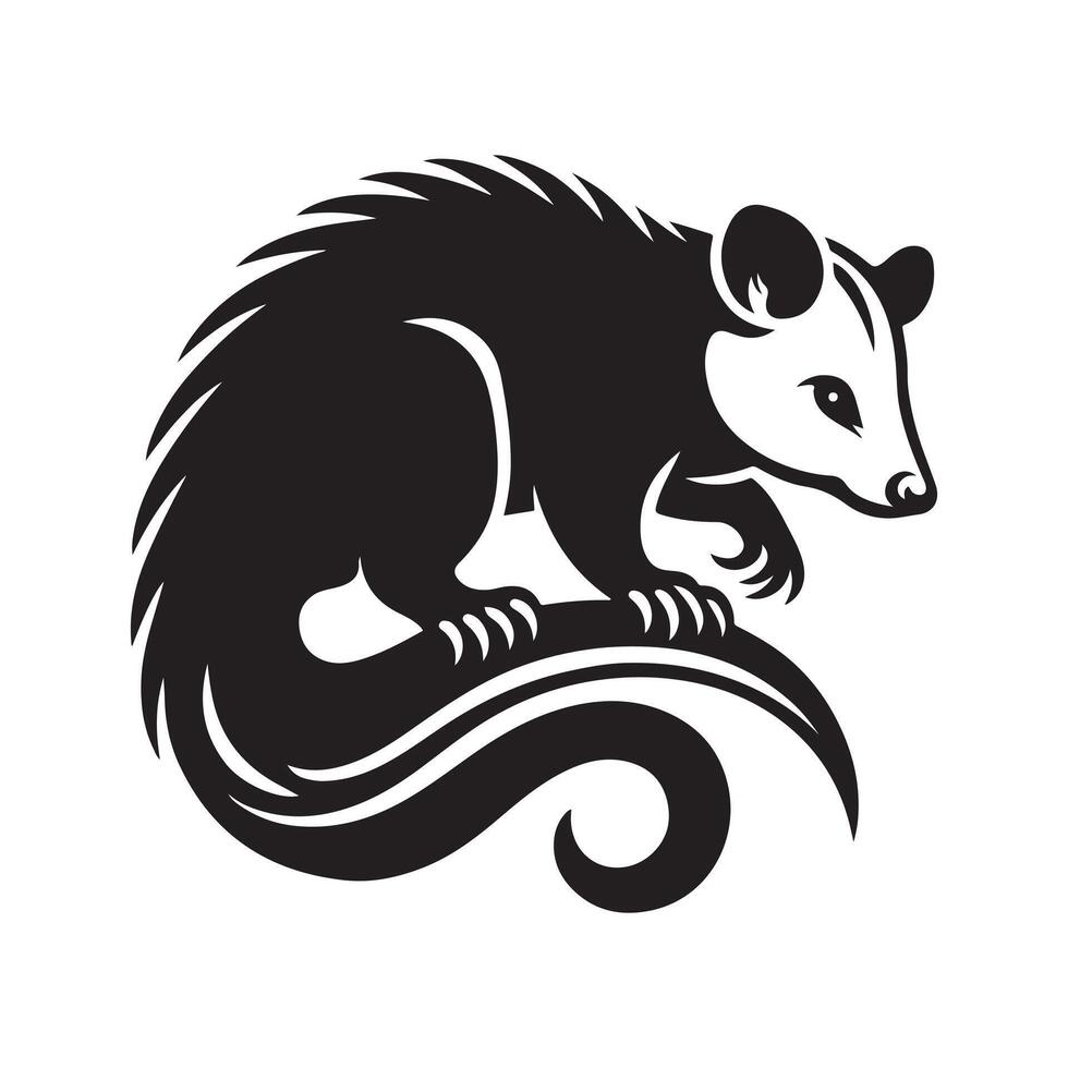 Possum silhouette vectors illustration