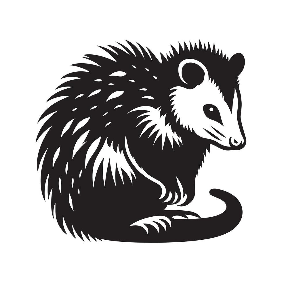 Possum silhouette vectors illustration