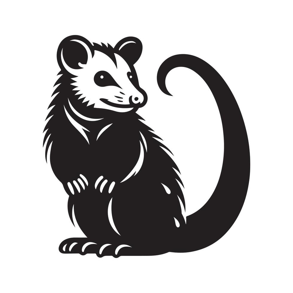 Possum silhouette vectors illustration