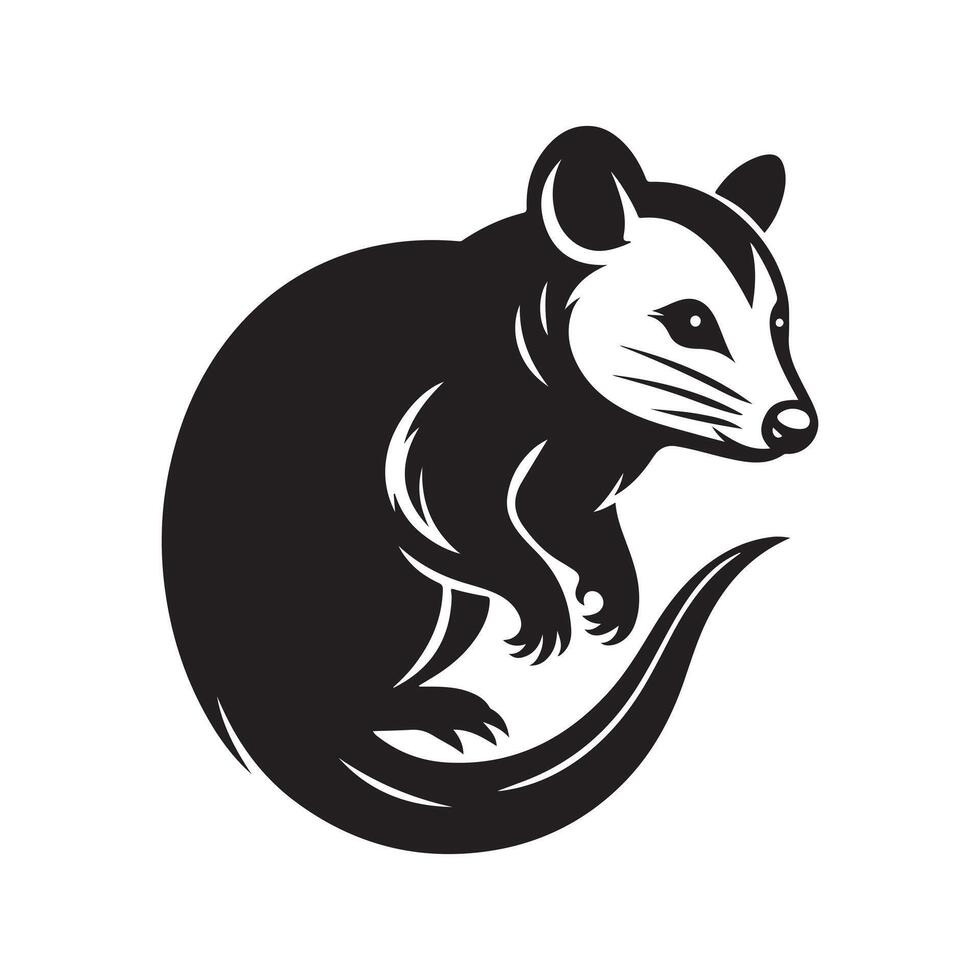 Possum silhouette vectors illustration