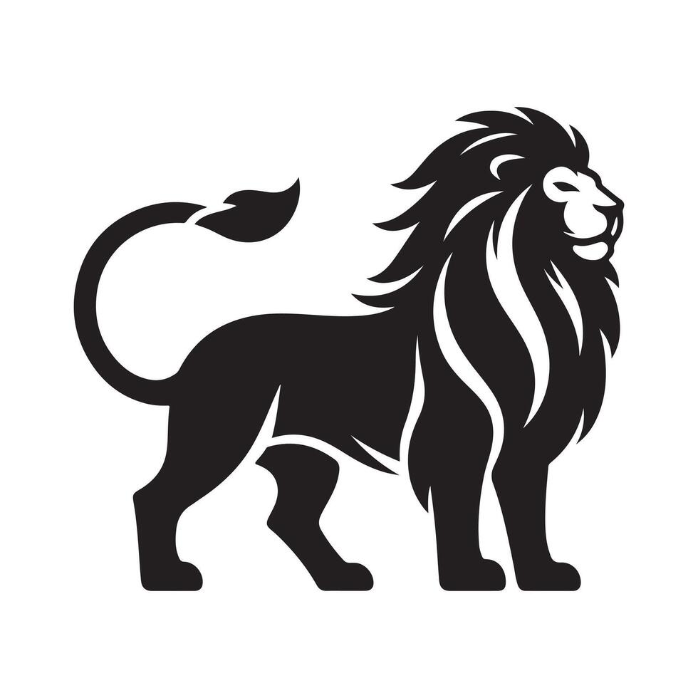 Lion silhouette vectors illustration
