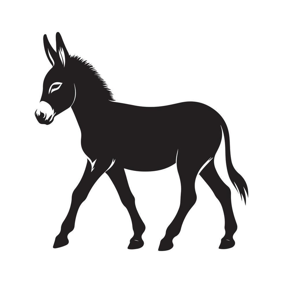 Donkey silhouette vectors illustration