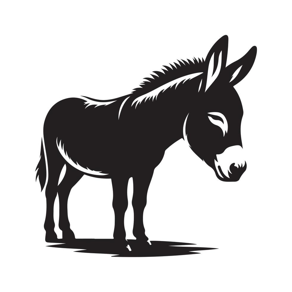 Donkey silhouette vectors illustration