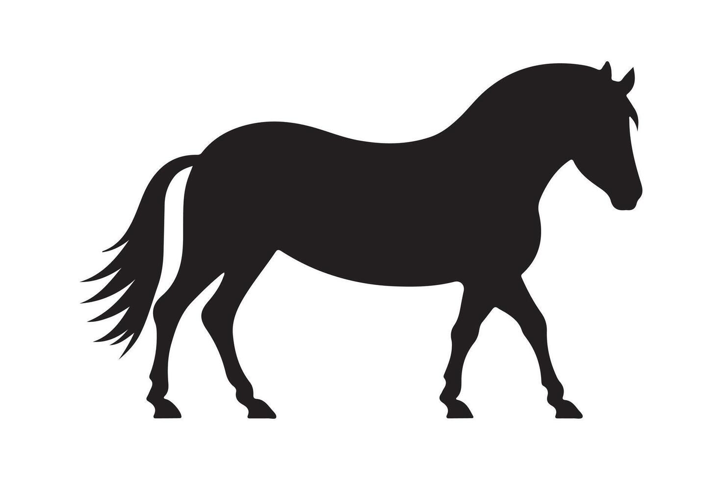 Horse silhouette vectors illustration