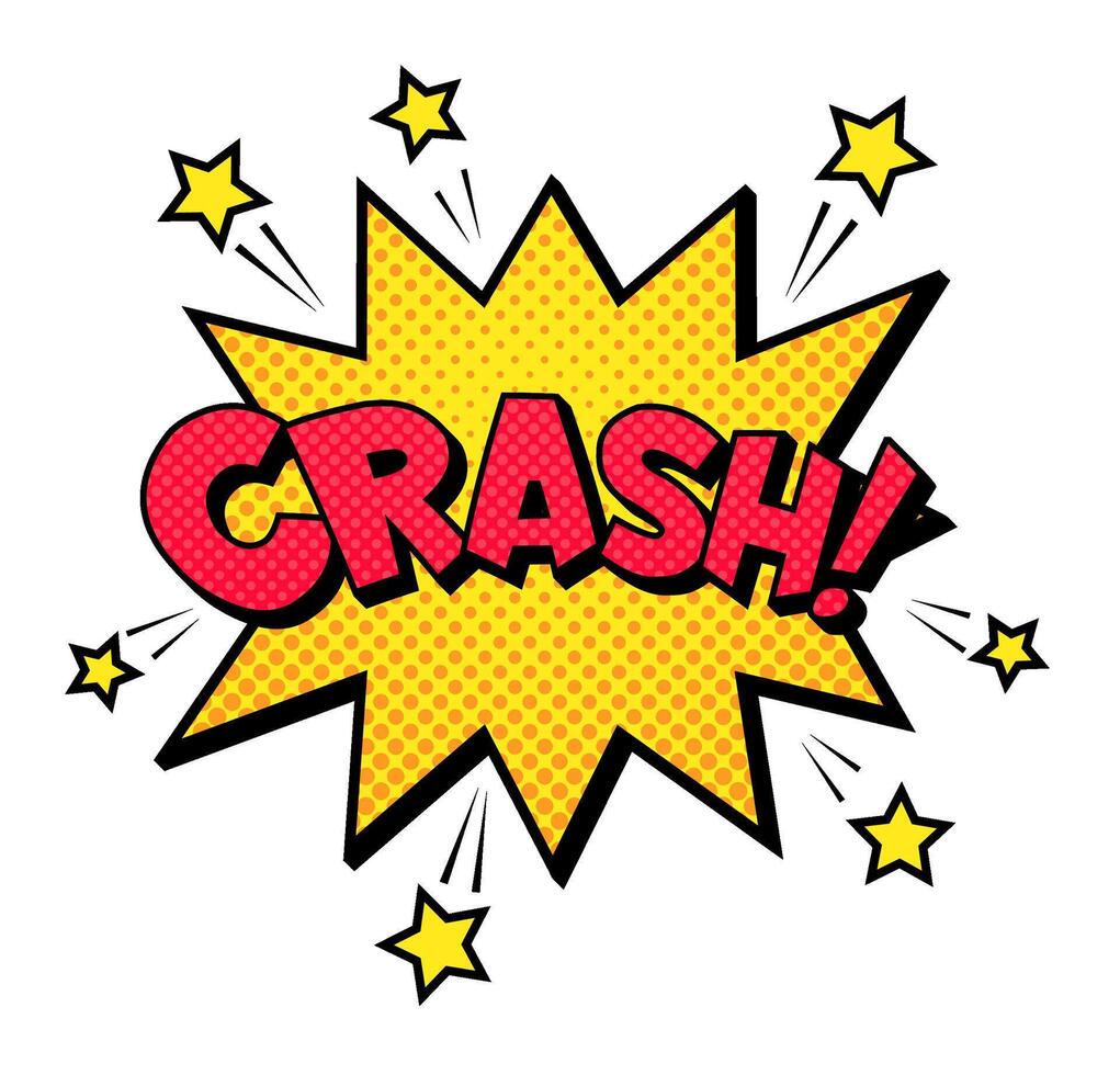 Crash sound cloud for design comics page vector