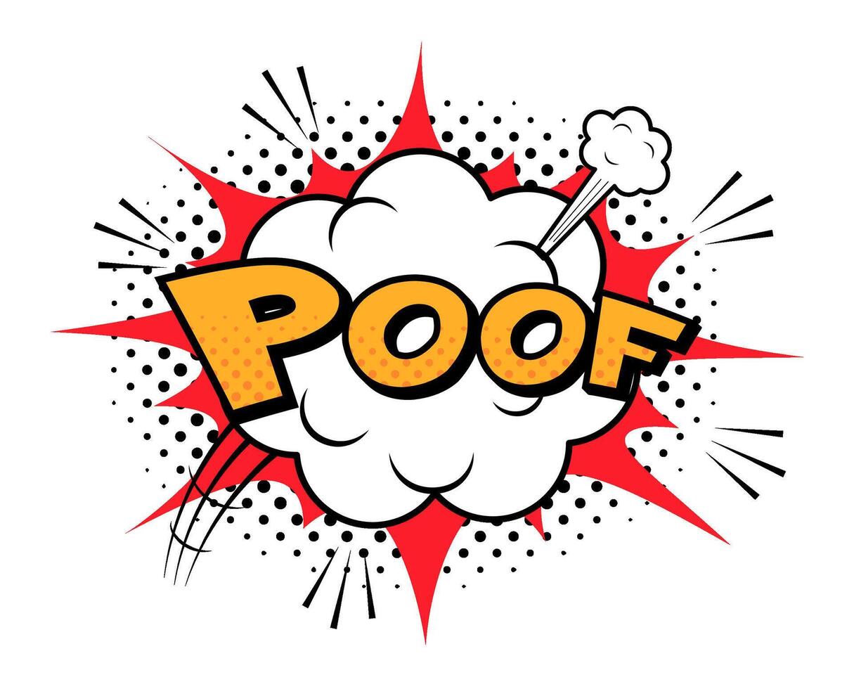 Sound of poof cartoon cloud design icon vector