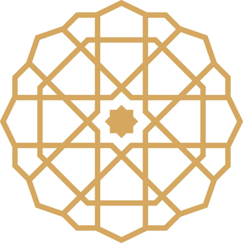 Abstract oriental muslim arabic golden framed emblems. Traditional ornamental arabic luxury frames illustration set. Oriental style gold outline rosettes vector