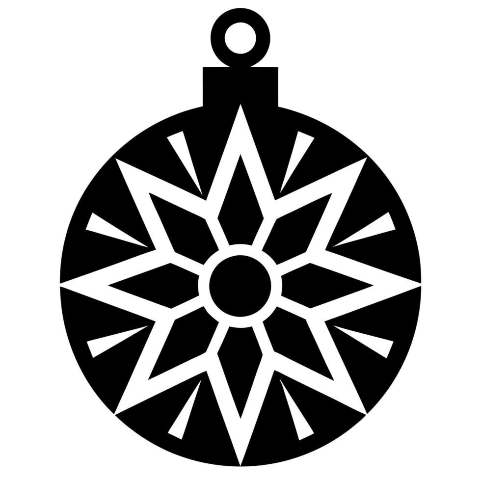 Add a festive touch to your designs with this Christmas icon. Featuring a black silhouette, it's perfect for creating stylish holiday illustrations and decorations vector