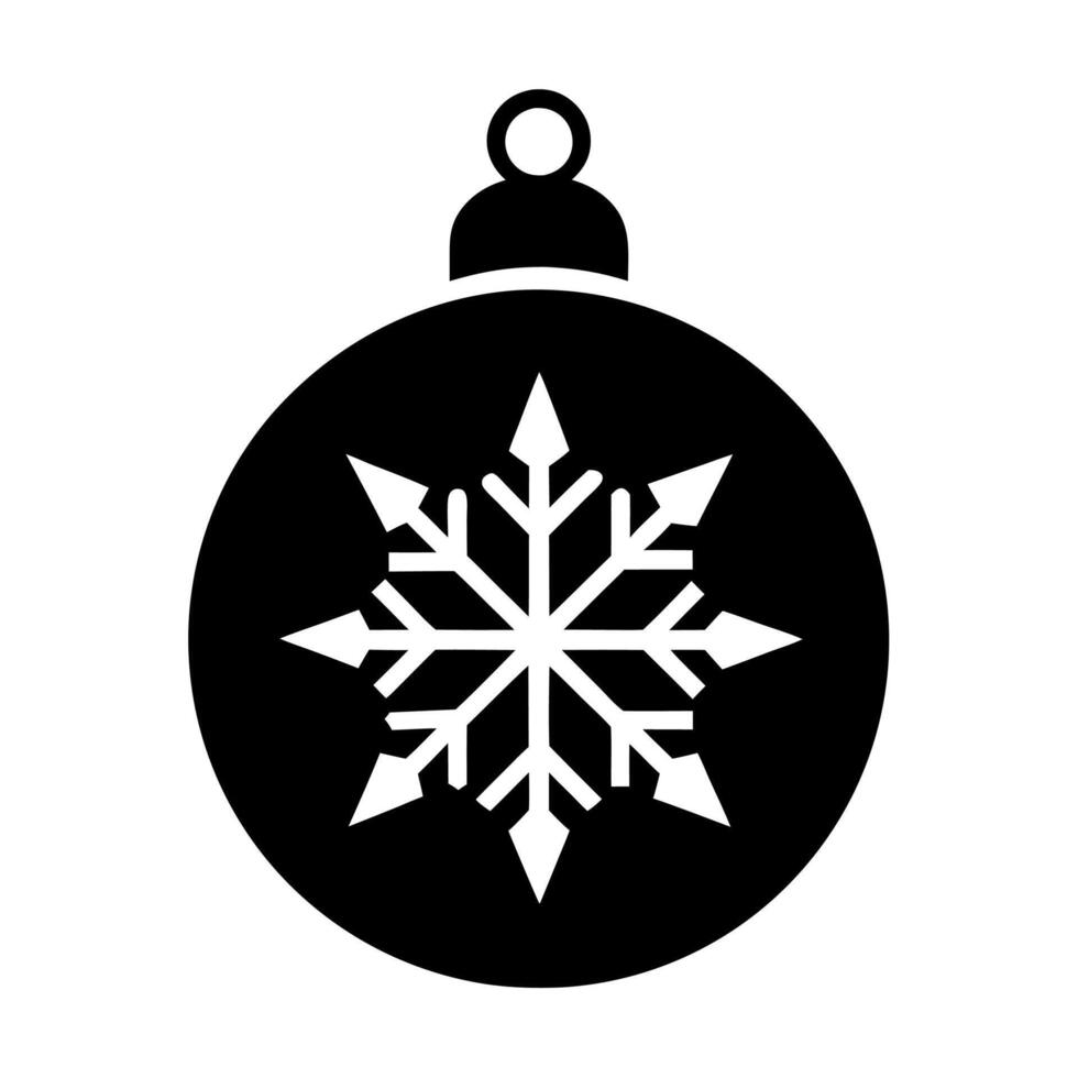 Add a festive touch to your designs with this Christmas icon. Featuring a black silhouette, it's perfect for creating stylish holiday illustrations and decorations vector