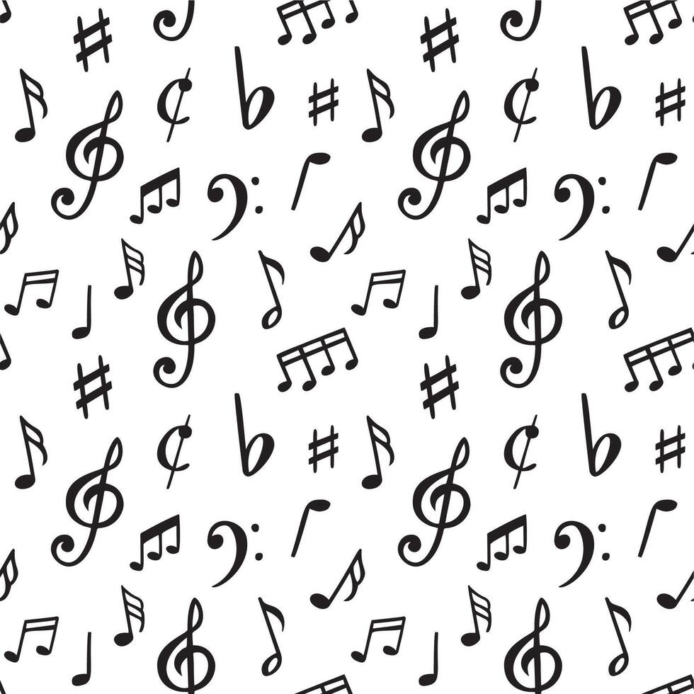 Musical Symbols Pattern Vector Art, Icons, and Graphics for Free Download