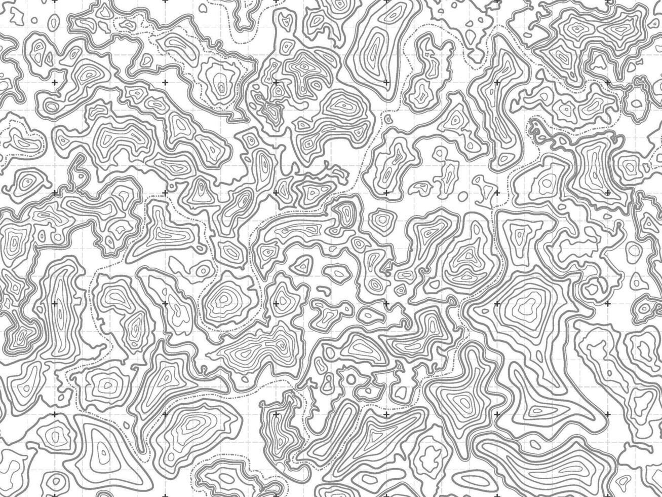 Topographic map background. Topo lines pattern, abstract relief and elevation map seamless texture vector