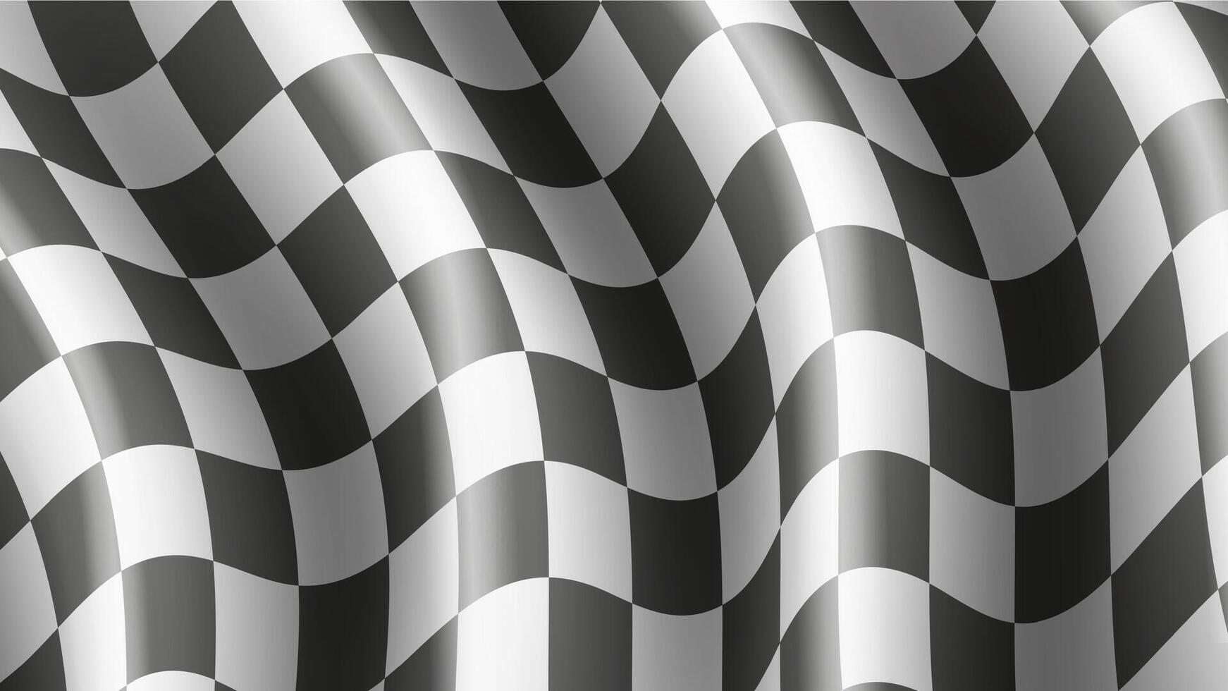Chequered flag background. Speedway rally finish, racing winner flag with grid texture and champion trophy illustration vector