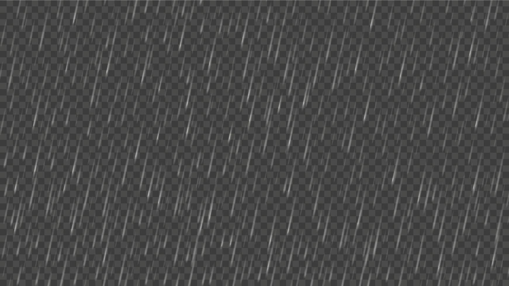 Falling raindrops effect overlay. Heavy or pouring rain texture, rainy weather background and downpour isolated illustration vector