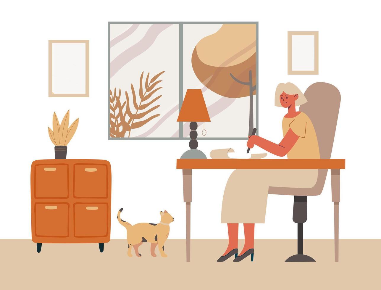 Professional freelancing write content, writers and journalists vector