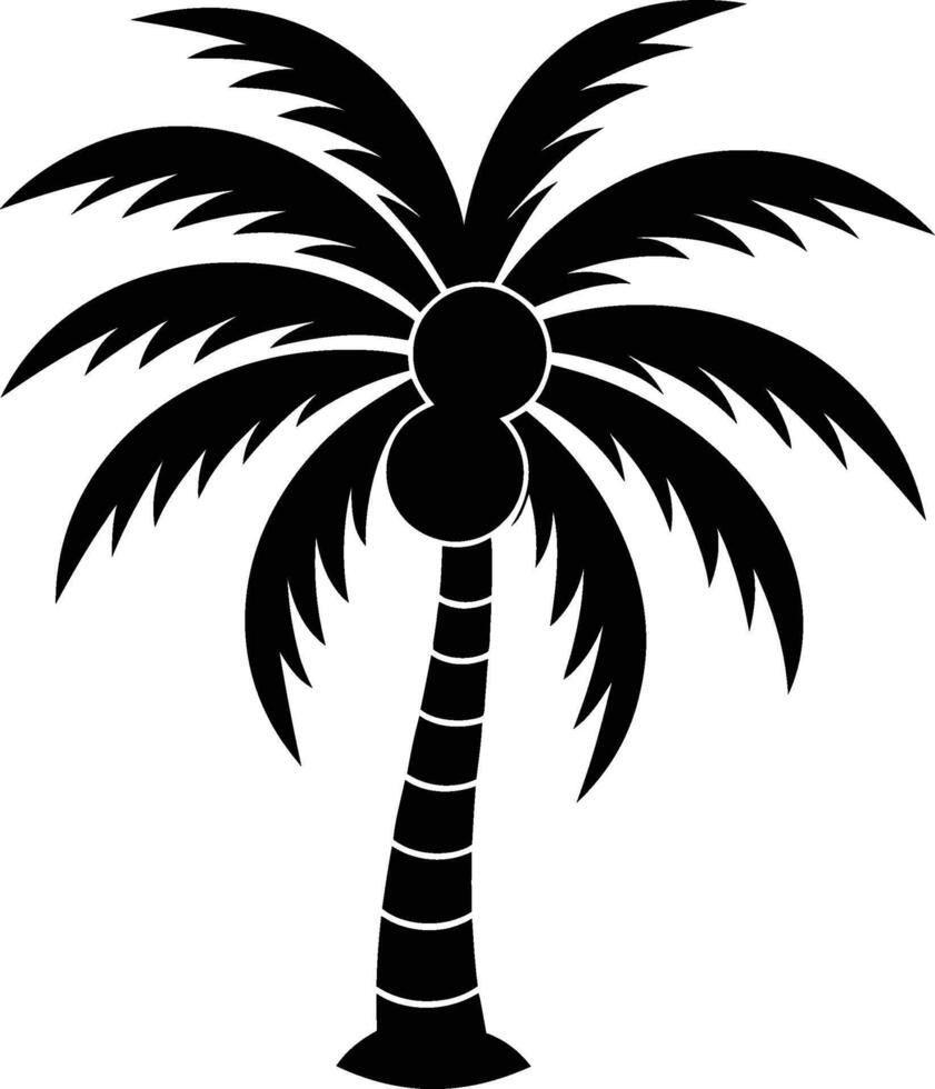 silhouette of coconut tree eps 10 vector