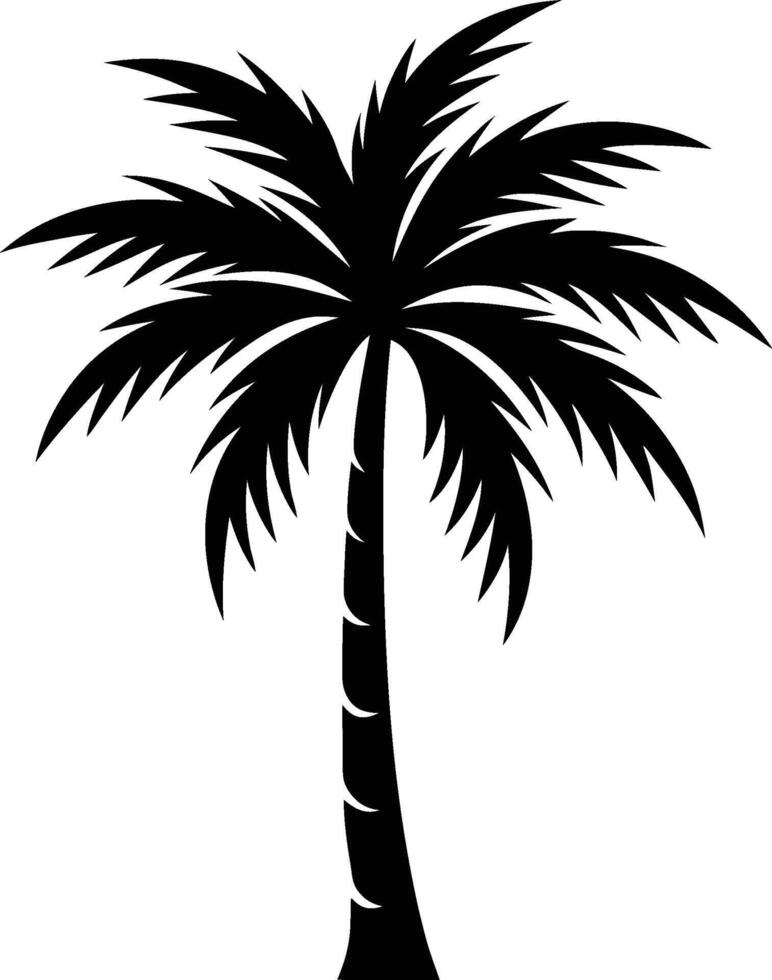 palm or coconut trees illustration set on white background vector