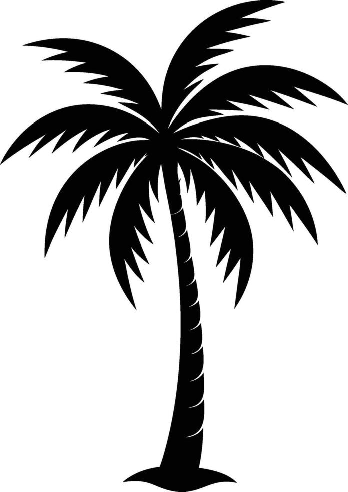 palm or coconut trees illustration set on white background vector
