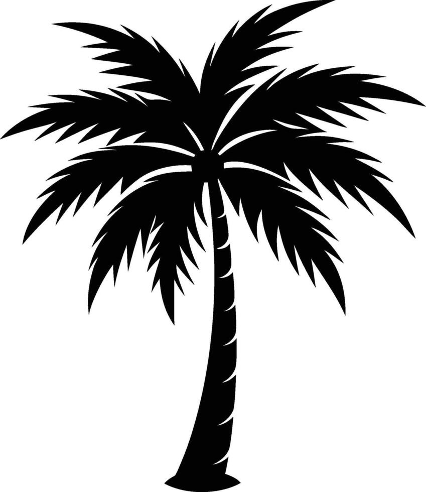 palm or coconut trees illustration set on white background vector