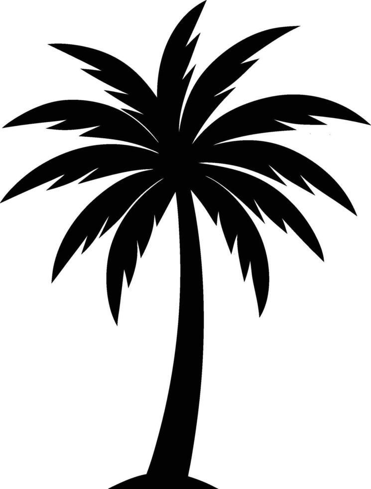 palm or coconut trees illustration set on white background vector