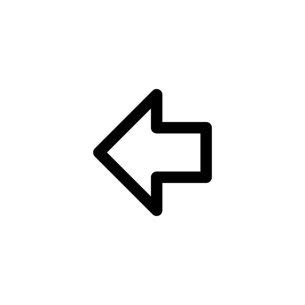 Big arrow left icon vector