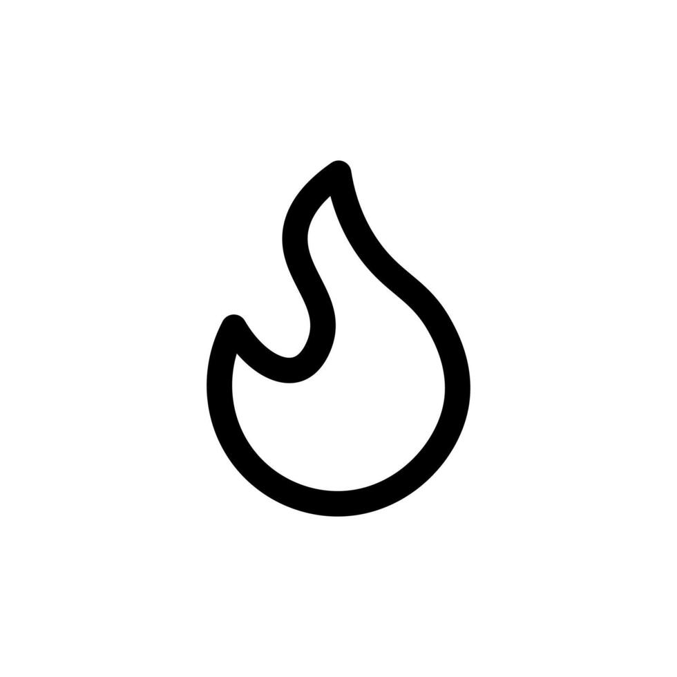 Flame icon, fire vector